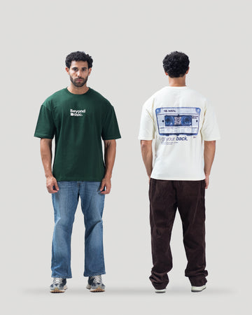 Twos | Bottle Green & Off White