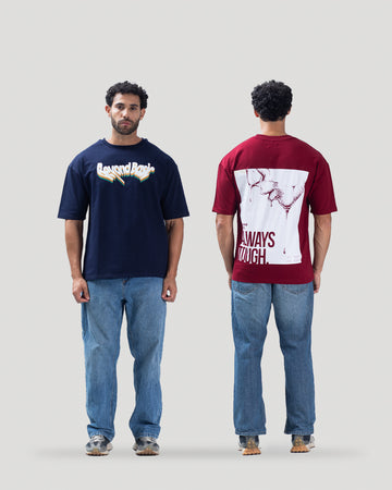 Twos | Maroon & Navy Blue